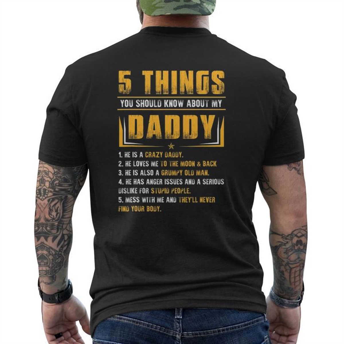 5 Things You Should Know About My Daddy Father’s Day Mens Back Print T-shirt