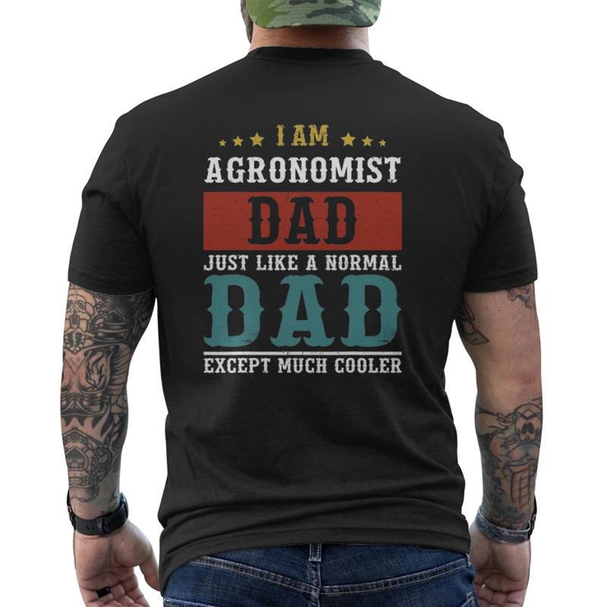 Agronomist Dad Father’s Day Daddy Mens Back Print T-shirt