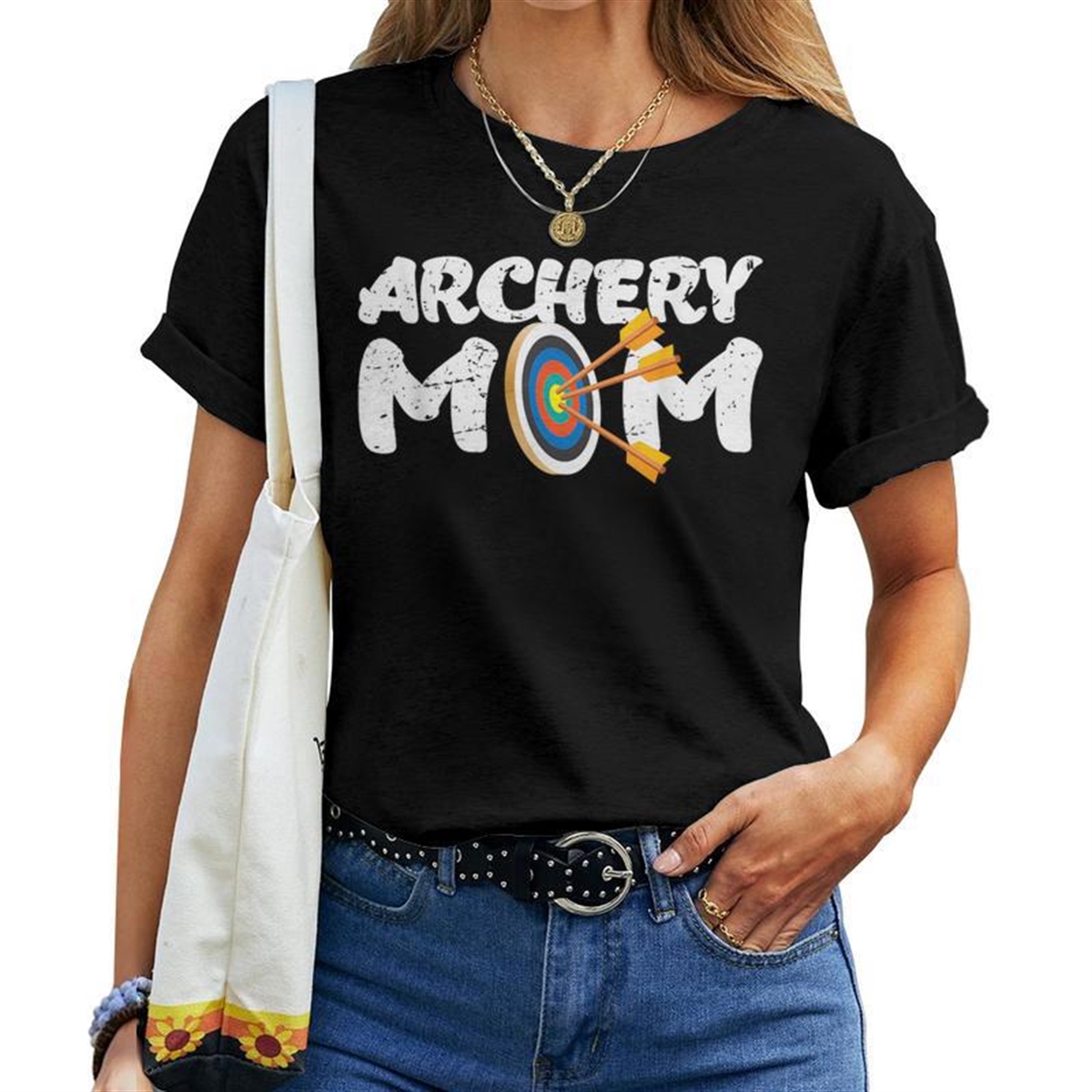 Archery Mom Archer Arrow Bow Target Women T-shirt